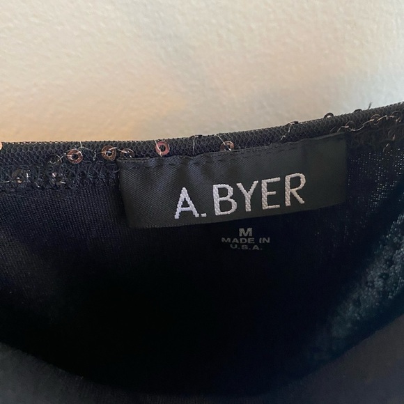 Black Sequin Babydoll Dress Formal Mini Size Medium 2000s Y2K Tie Waist Satin - Picture 5 of 7